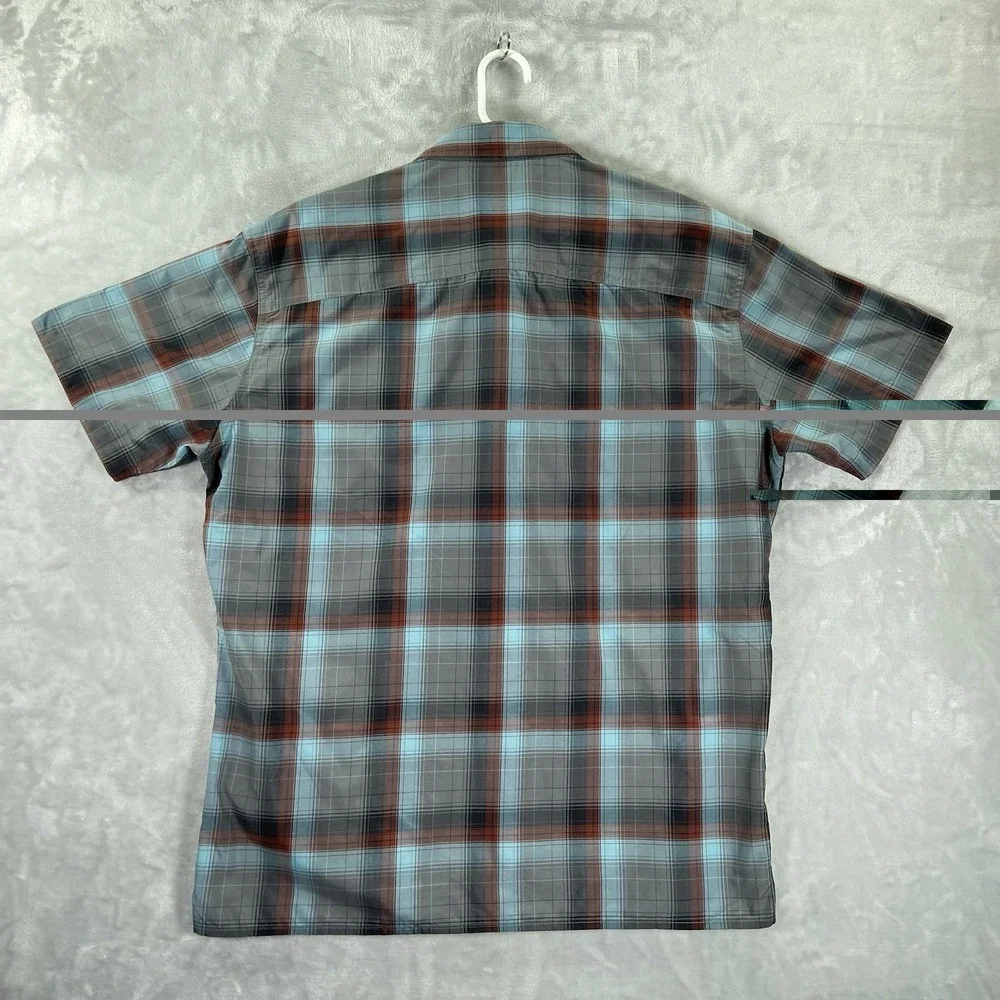 KUHL Shirt men's XL Button Up Response Short Sleeve Plaid Casual Outdoor *READ* - Picture 12 of 12